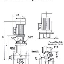 پمپ آب طبقاتی عمودی پمپیران مدل PCR20-10