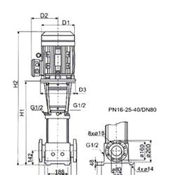 پمپ آب طبقاتی عمودی پمپیران مدل PCR45-3