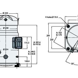 کمپرسور اسکرال دانفوس 7.5 اسب مدل SM90-4VM