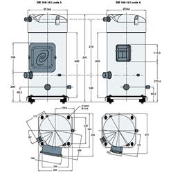 کمپرسور اسکرال دانفوس 12.3 اسب مدل SM148-4VM