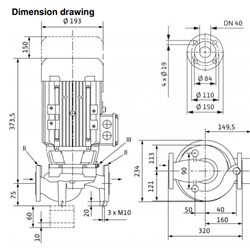 پمپ خطی سیرکوله ویلو سه فاز IPL 40/120-1.5/2