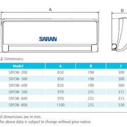 فن کویل دیواری ساران مدل SRFCW-600