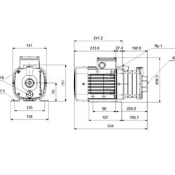 پمپ آب گراندفوس تکفاز افقی CM 3-8