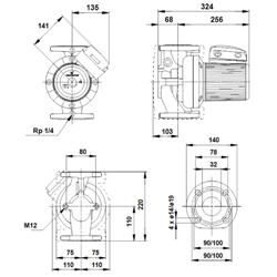 پمپ سیرکولاتور خطی گراندفوس تکفاز UPS 32-120 F 