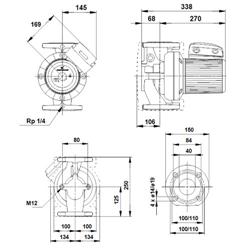 پمپ سیرکولاتور خطی گراندفوس تکفاز UPS 40-180 F 