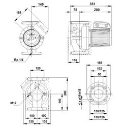 پمپ سیرکولاتور خطی گراندفوس تکفاز UPS 50-180 F