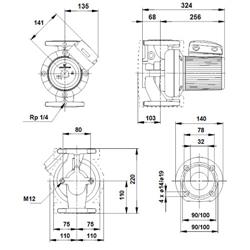 پمپ سیرکولاتور خطی گراندفوس سه فاز UPS 32-120 F