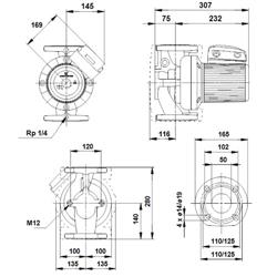 پمپ سیرکولاتور خطی گراندفوس سه فاز UPS 50-120 F