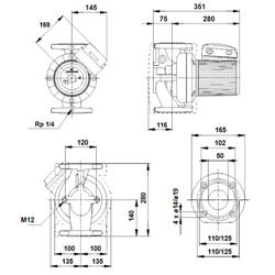 پمپ سیرکولاتور خطی گراندفوس سه فاز UPS 50-180 F