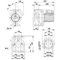 پمپ سیرکولاتور خطی گراندفوس سه فاز UPS 65-120 F