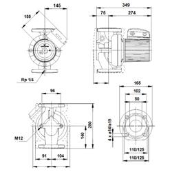 پمپ سیرکوله گراندفوس UPS 50-185 F