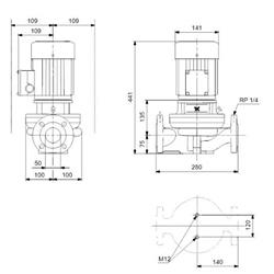 پمپ خطی سیرکوله گراندفوس TP 50-180/2