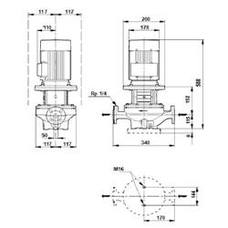 پمپ خطی سیرکوله گراندفوس TP 50-240/2 