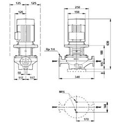 پمپ خطی سیرکوله گراندفوس TP 50-290/2