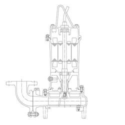 پمپ لجن کش چدنی ابارا مدل 80DL/WC 5 1.5
