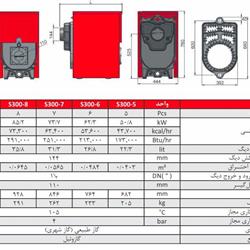 دیگ چدنی شوفاژکار 5 پره سوپر 300