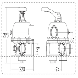 شیر فیلتر شنی ایمکس مدل MPV04