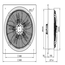 فن آکسیال دمنده یوروونت مدل VIB-63R4T3