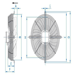 فن دمنده قاب دار ایلکای مدل VIK-30L6S