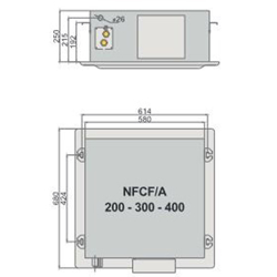 فن کویل کاستی چهارطرفه دو لوله نیک NFCF/A-200
