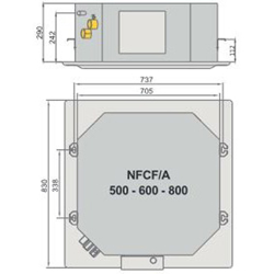 فن کویل کاستی چهارطرفه دو لوله نیک NFCF/A-600