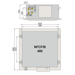 فن کویل کاستی چهارطرفه چهار لوله نیک NFCF/B-400