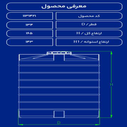 مخزن پلاستیکی 2000 لیتری عمودی فین دارسه لایه طبرستان
