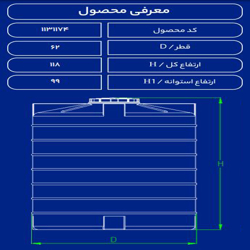 مخزن پلاستیکی 300 لیتری عمودی طبرستان