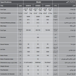 هیتر گازی انرژی مدل GH 0825