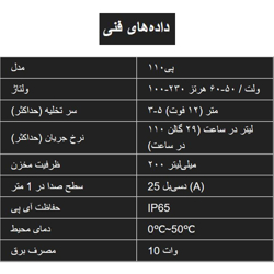 پمپ درین ویپکول مدل P110