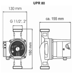 پمپ سیرکولاتور سیستما مدل UPR 25-80/180