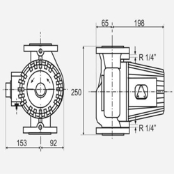 پمپ سیرکولاتور سیستما مدل UPRF 40-40/250