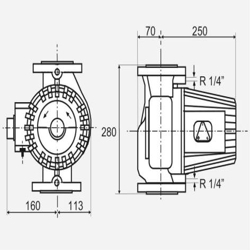 پمپ سیرکولاتور سیستما مدل UPRF 50-40/280