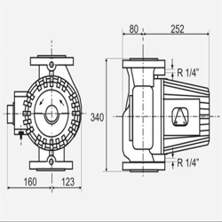 پمپ سیرکولاتور سیستما مدل UPRF 65-60/340