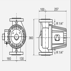 پمپ سیرکولاتور سیستما مدل UPRF 80-120/360