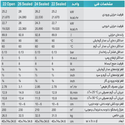 پکیج دیواری بوتان مدل بیتا 26Sealed