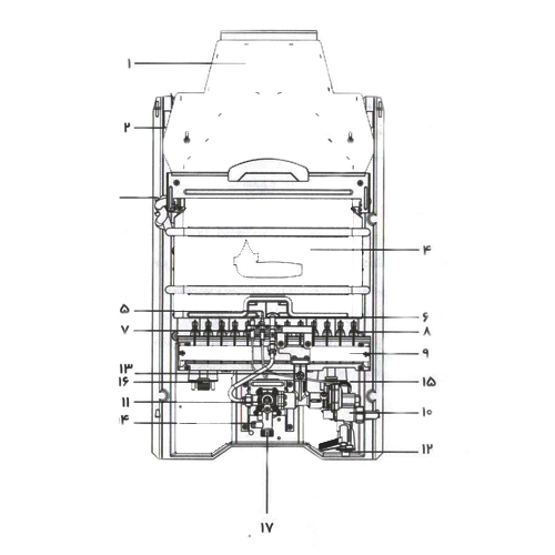 اجزای آبگرمکن دیواری بوتان