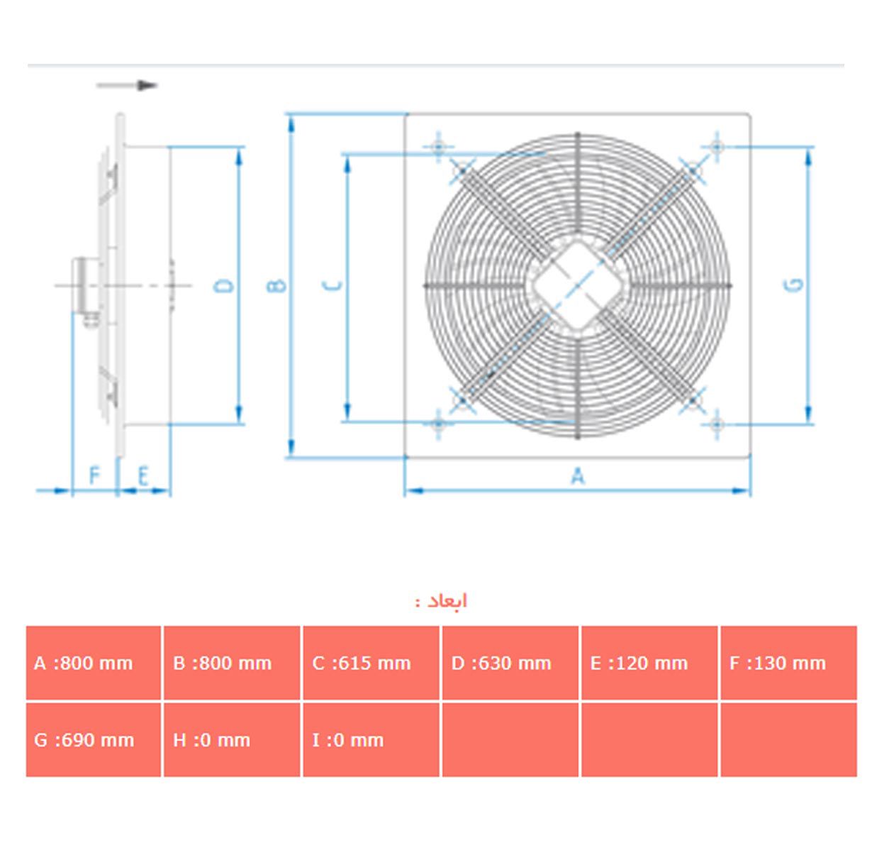 فن دمنده قاب دار ایلکای مدل VIK-63Z4T