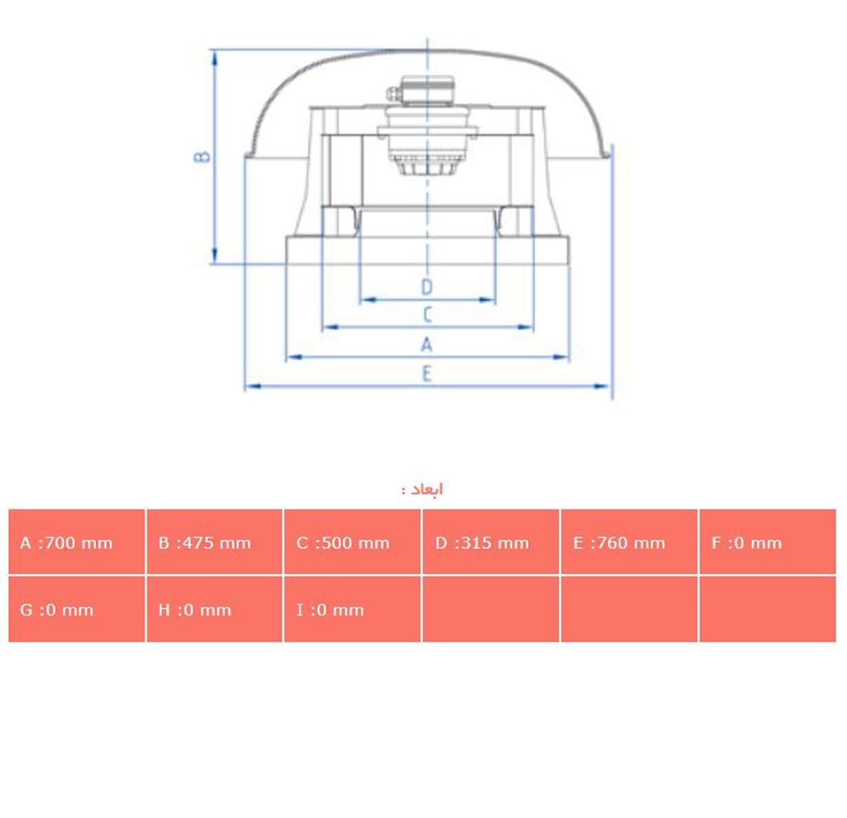 هواکش سقفی قارچی دمنده مدل REB-50/18Z6T