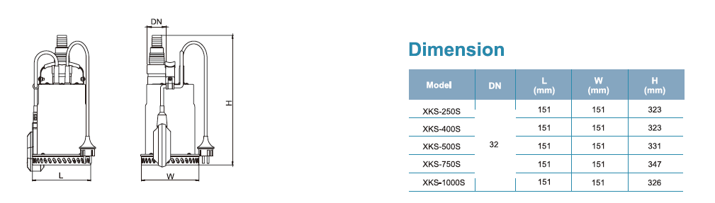 پمپ کف کش تک فاز لیو مدل XKS-750S