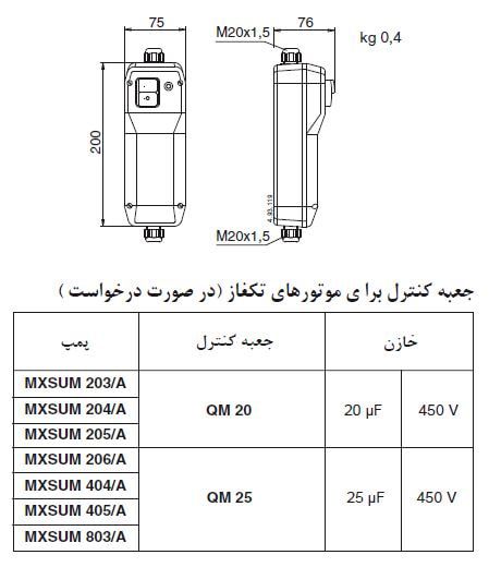 پمپ آب کالپدا طبقاتی عمودی مدل MXSUM 204