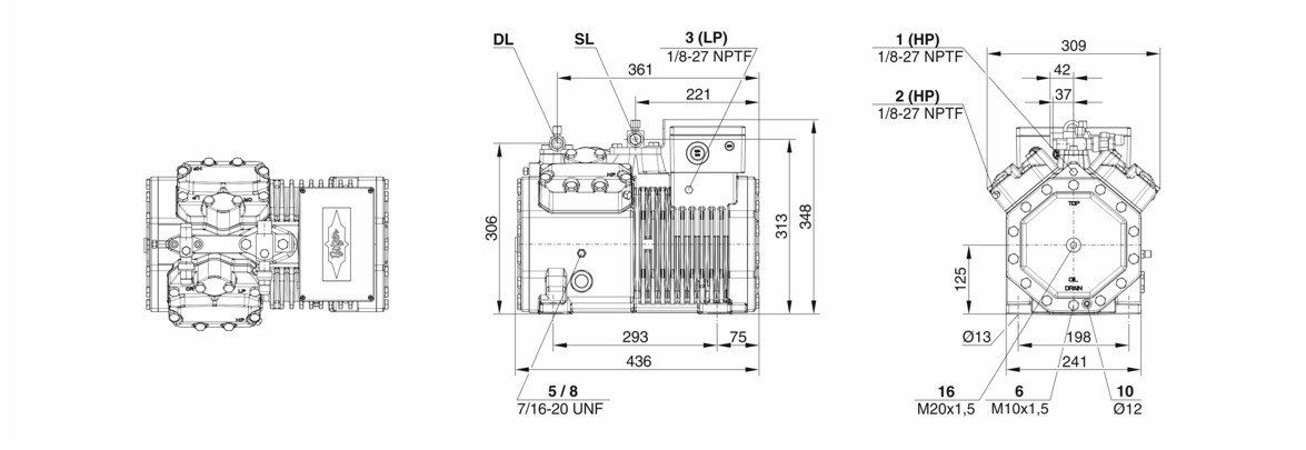کمپرسور بیتزر 3 اسب رفت و برگشتی مدل 4FES-3Y