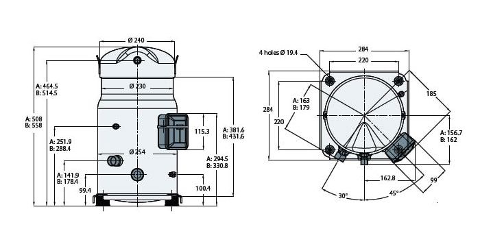 کمپرسور اسکرال دانفوس 10 اسب مدل SM120-4VM