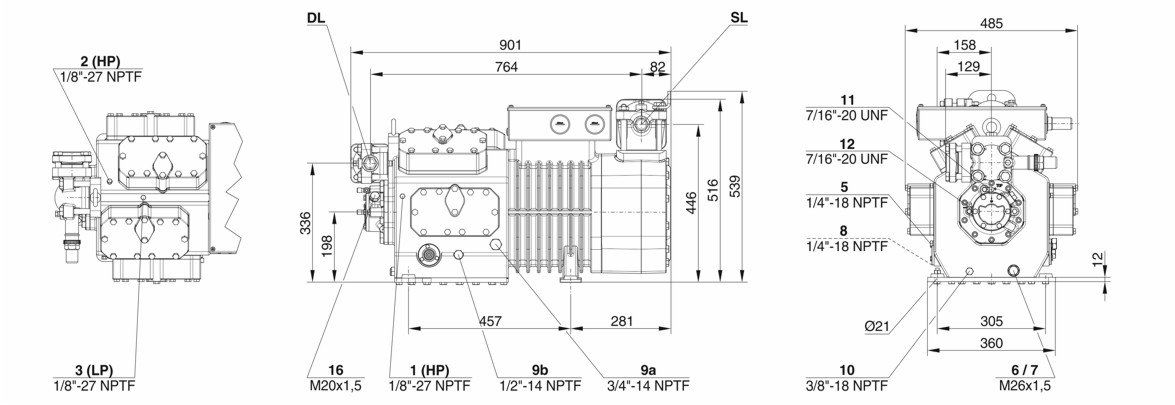 کمپرسور بیتزر 70 اسب رفت و برگشتی مدل 8FE-70Y