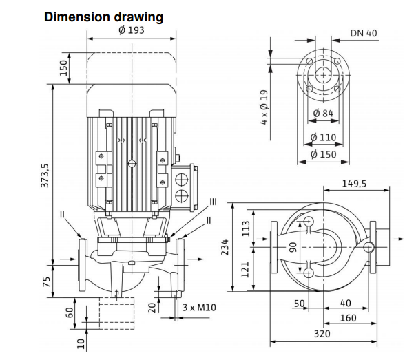 پمپ خطی سیرکوله ویلو سه فاز IPL 40/130-2.2/2