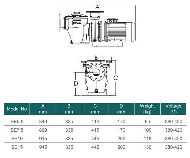 خرید پمپ تصفیه استخر ایمکس SE-7.5
