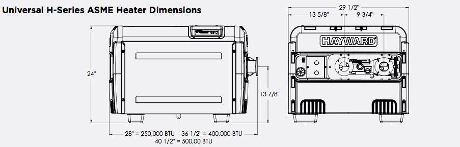خرید هیتر گازی استخر هایوارد H250