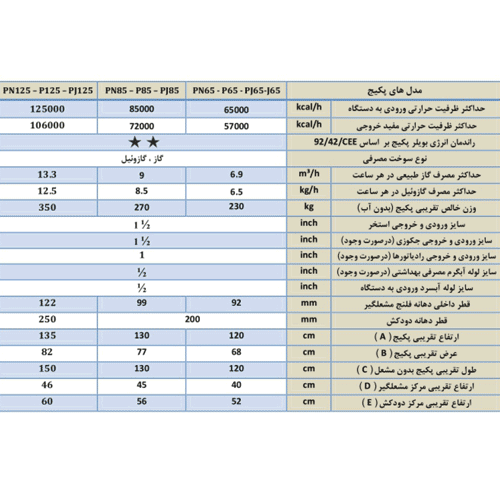 خرید هیتر گازی استخر امرالد P125