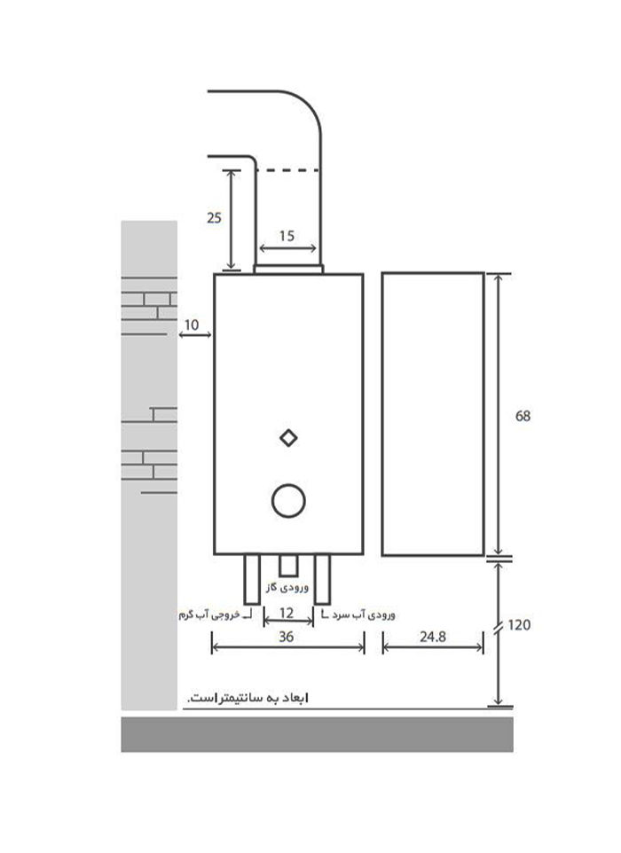 آبگرمکن دیواری بوتان مدل B3215i