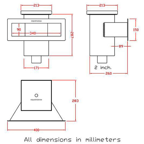 اسکیمر استیل دسترسی از بالا مدل UA340G